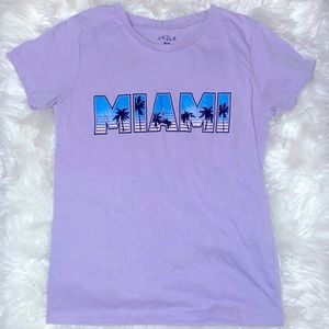 Charlotte Russe UK2LA Purple Miami Short Sleeve Top